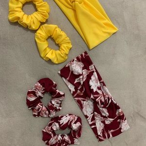 Set: headband and 2 scrunchies